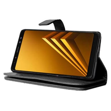 Dobbelt Flip Flexi 9-kort Samsung Galaxy A8 2018 (SM-A530F)  - sort