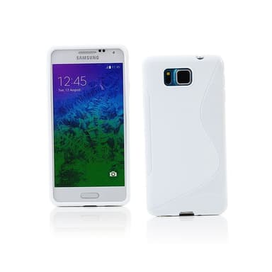 S-Line Silicone Cover til Samsung Galaxy Alpha (SM-G850F) : farve - hvid