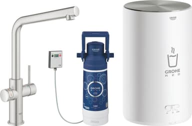 Grohe Red II Duo L vandhane med kogende vand (børstet krom)