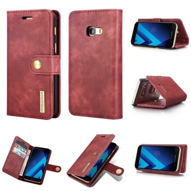 DG-Ming Wallet 2i1 til Samsung Galaxy A3 2017 (SM-A320F)  - rød