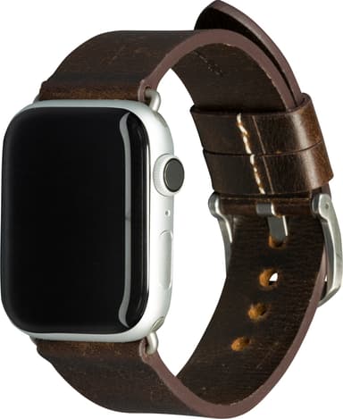 Dbramante Bornholm Apple Watch 42-45 mm læderrem (d. brown/sp.gr)