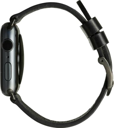 Dbramante Bornholm Apple Watch 42-45 mm læderrem (sort/sp. grey)