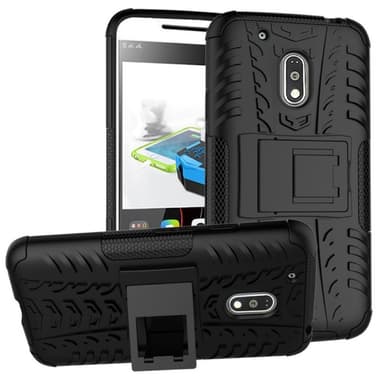Stødfast Cover med stativ Motorola Moto G4, G4 + (XT1622) : farve - sort