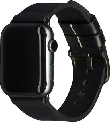 Dbramante Bornholm Apple Watch 42-45 mm læderrem (sort/sp. grey)