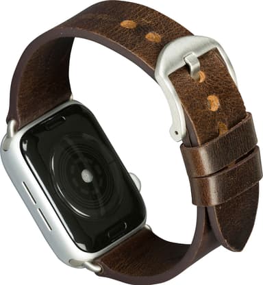 Dbramante Bornholm Apple Watch 42-45 mm læderrem (d. brown/sp.gr)