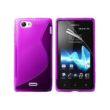 S-Line Silicone Cover til Sony Xperia J (ST26i) : farve - blå