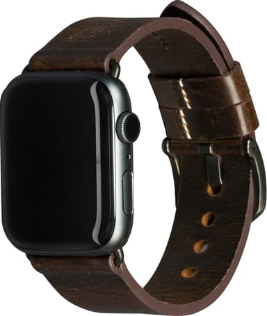 Dbramante Bornholm Apple Watch 42-45 mm læderrem (d. brown/sp.gr)