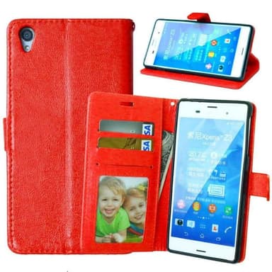 Wallet 3-kort til Sony Xperia Z3 (D6603)  - rød