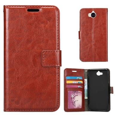 Wallet 3-kort til Huawei Y6 2017 (MYA-L41)  - brun
