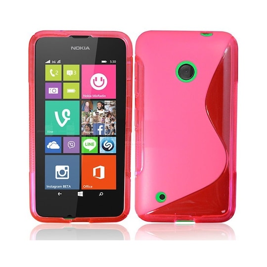 S-Line Silicone Cover til Nokia Lumia 530 (RM-1017) : farve - gennemsigtig