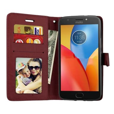 Wallet 3-kort til Motorola Moto G5s (XT1794)  - rød