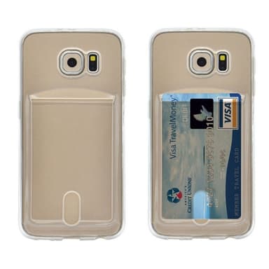 Silikone Cover med slot Samsung Galaxy S6 (SM-G920F)  - gul