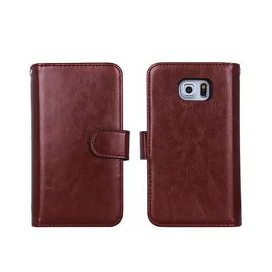 Dobbelt Wallet 2i1 Samsung Galaxy S6 Edge Plus (SM-G928F)  - brun