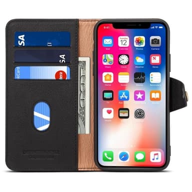 Denior mobil tegnebog læder 3-kort Apple iPhone XR (6,1 ")  - bordeau