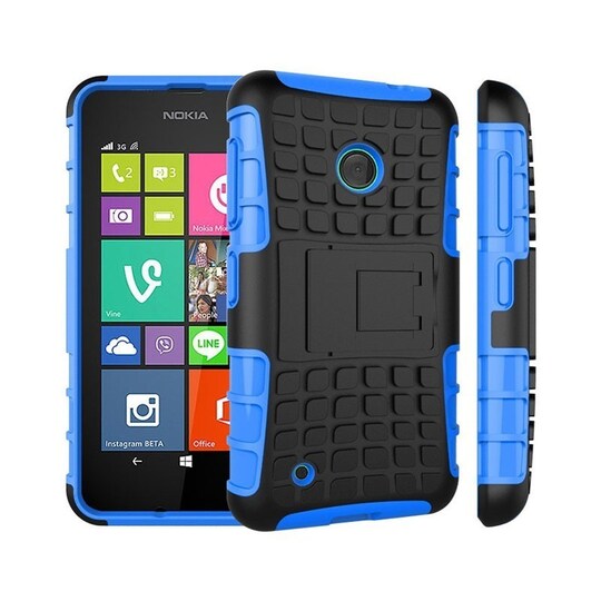 Stødfast Cover med stativ Nokia Lumia 530 (RM-1017) : farve - sort