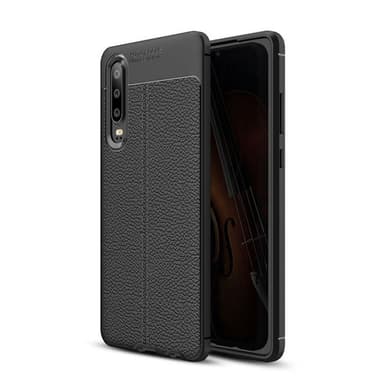 Lædermønstret silicone cover Huawei P30 Lite (MAR-LX1)  - blå