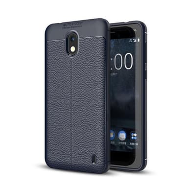 Lædermønstret silicone cover Nokia 2 (TA-1035)  - sort