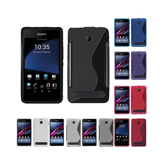 S-Line Silicone Cover til Sony Xperia E1 (D2005) : farve - sort