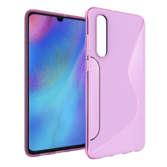S-Line Silicone Cover til Huawei P30 (ELE-L29)  - sort