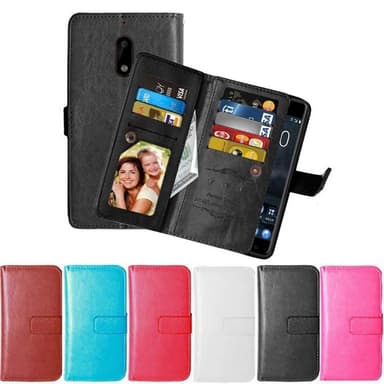 Dobbelt Flip Flexi 9-kort Nokia 6 (TA-1021)  - sort