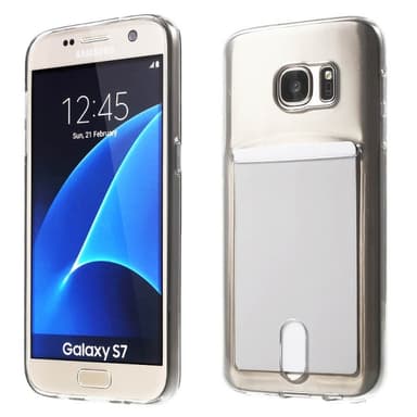 Silikone Cover med slot Samsung Galaxy S7 (SM-G930F)  - guld