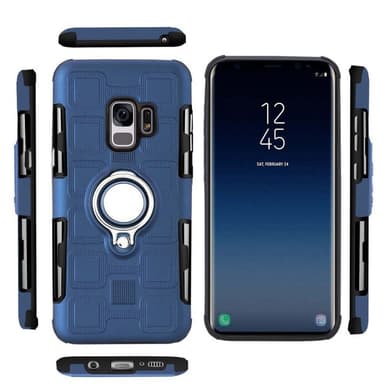 Ice Cube Cover 2i1 til Samsung Galaxy S9 (SM-G960F)  - blå