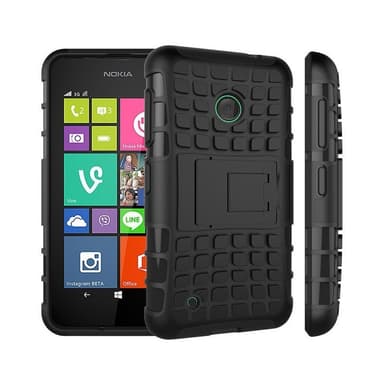 Stødfast Cover med stativ Nokia Lumia 530 (RM-1017) : farve - sort