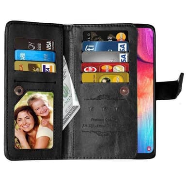 Dobbelt Flip Flexi 9-kort Samsung Galaxy A50 (SM-A505F)  - sort