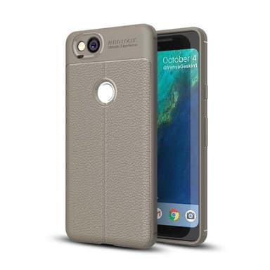 Lædermønstret silicone cover Google Pixel 2  - rød