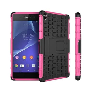 Stødfast Cover med stativ Sony Xperia Z3 (D6603) : farve - lyserød