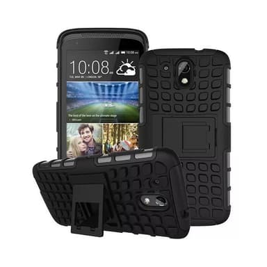 Stødfast Cover med stativ HTC Desire 526G : farve - sort