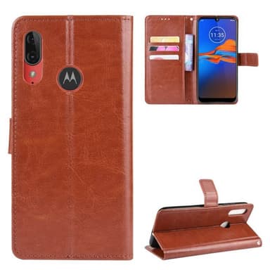 Wallet 3-kort til Motorola Moto E6 Plus (XT2025-2)  - brun