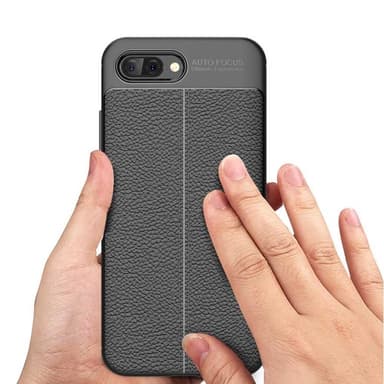 Lædermønstret silicone cover Huawei Honor 10 (COL-AL10)  - rød