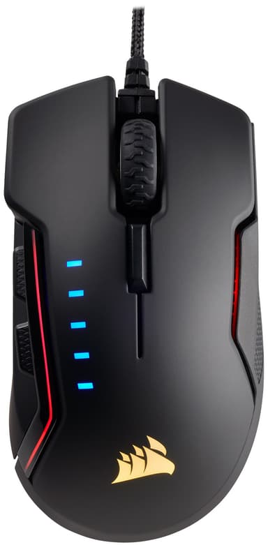 Corsair Glaive RGB gaming mus (sort)