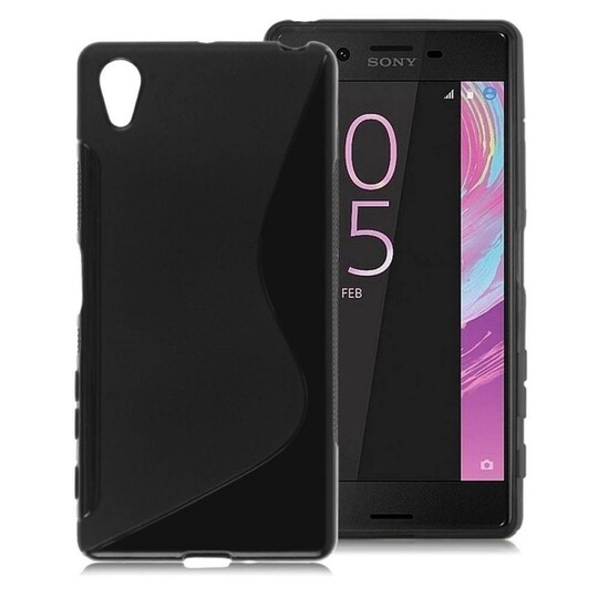S-Line Silicone Cover til Sony Xperia XA (F3111) : farve - sort