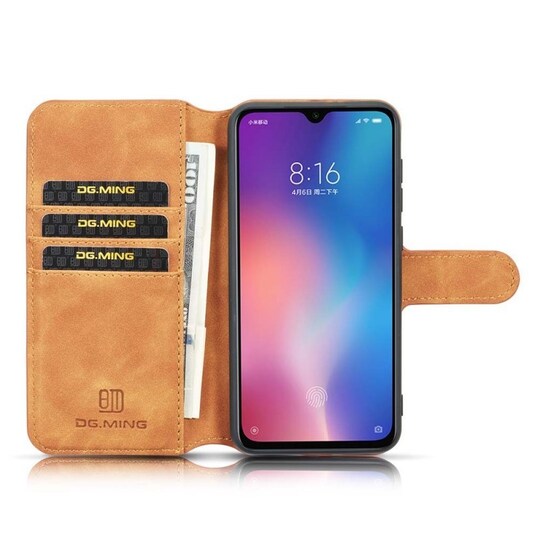 DG-Ming Wallet 3-kort til Xiaomi Mi 9 (6,39 "")  - brun