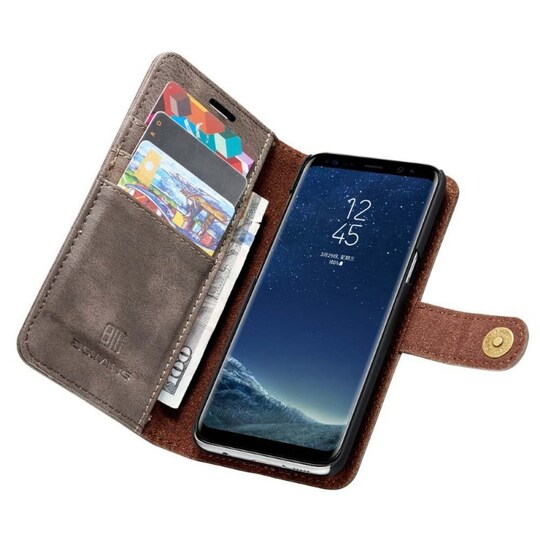 DG-Ming Wallet 2i1 til Samsung Galaxy S8 (SM-G950F)  - brun