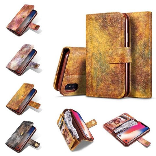 Wallet Forest Vintage Apple iPhone X / Xs  - gul