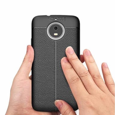 Lædermønstret silicone cover Motorola Moto G5s (XT1794)  - Grå