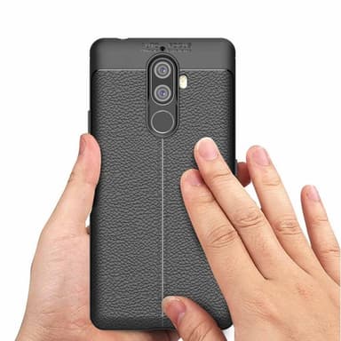Lædermønstret silicone cover Lenovo K8 Note  - blå