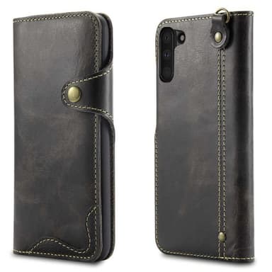 Wallet 3-kort ægte læder Samsung Galaxy Note 10 (SM-N970F)  - brun