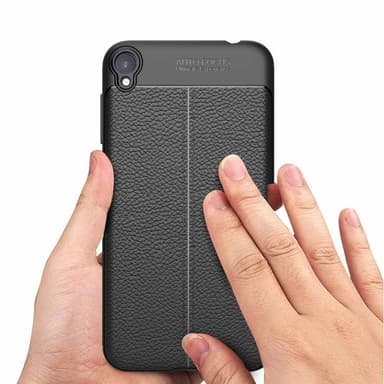 Lædermønstret silicone cover Asus Zenfone Live (ZB501KL)  - blå