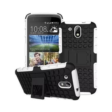 Stødfast Cover med stativ HTC Desire 526G : farve - hvid