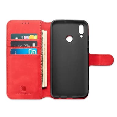 DG-Ming Wallet 3-kort til Huawei P Smart 2019 (POT-LX1)  - rød