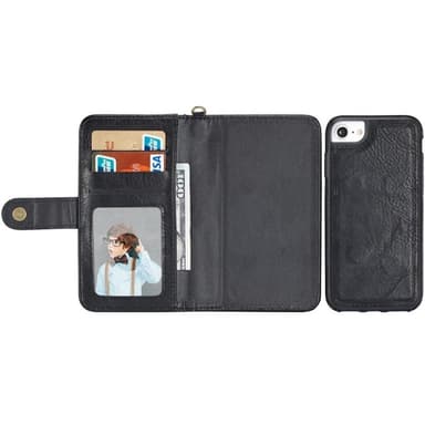 Multi Wallet 3i1 9-kort Apple iPhone 7 / 8 / SE (4.7")  - sort