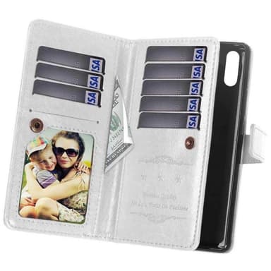 Dobbelt Flip Flexi 9-kort Samsung Galaxy A30 (SM-A305F)  - hvid