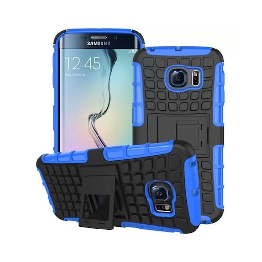 Stødfast Cover med stativ Samsung Galaxy S6 Edge (SM-G925F) : farve - blå