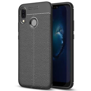 Lædermønstret silicone cover Huawei P20 Lite (ANE-LX1)  - Grå
