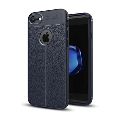 Lædermønstret silicone cover Apple iPhone 7  - blå