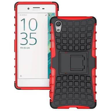 Stødfast Cover med stativ Sony Xperia X (F5121) : farve - rød